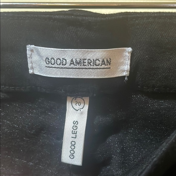 Womens Good American Good Legs Distressed Jeans Black Plus Size - Picture 4 of 7